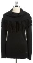 Thumbnail for your product : MICHAEL Michael Kors Fringe Cowl Neck Sweater