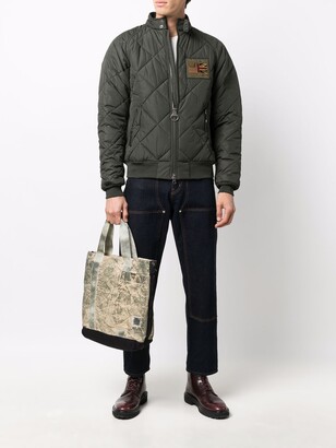 Barbour Logo-Patch Zip-Up Quilted Jacket