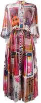 Thumbnail for your product : Zimmermann Poster-print rouleau button chiffon dress