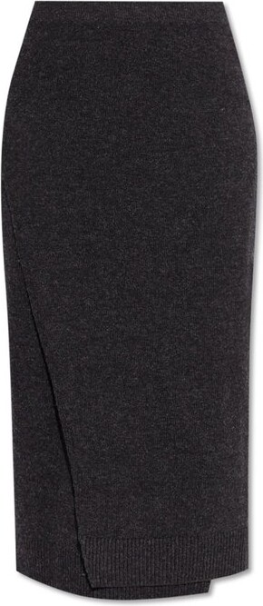 Balenciaga Slit Detailed Knit Skirt