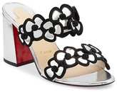 Thumbnail for your product : Christian Louboutin Tres Pansy Metallic Leather Mules