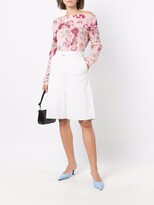 Thumbnail for your product : Blugirl Floral Intarsia Off-Shoulder Jumper