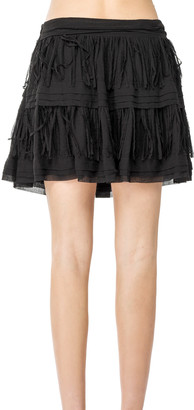 Max Studio Cotton Voile Short Skirt