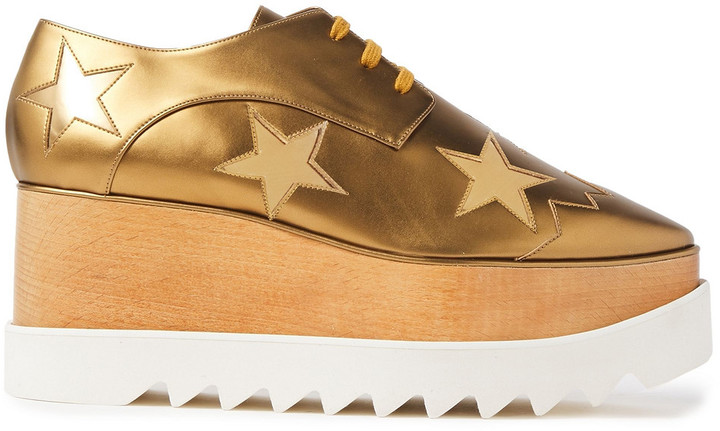 metallic brogues womens