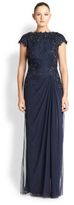Thumbnail for your product : Tadashi Shoji Beaded Tulle Gown