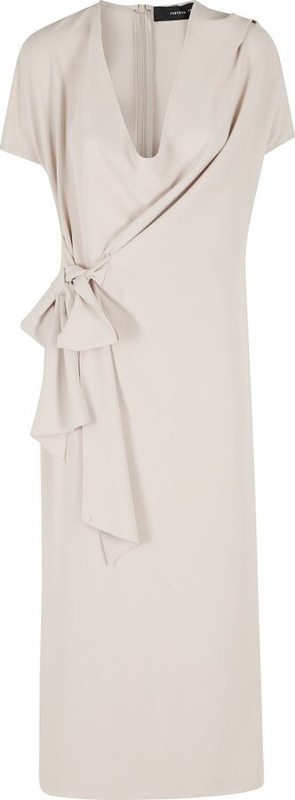 FEDERICA TOSI Draped V-Neck Long Dress