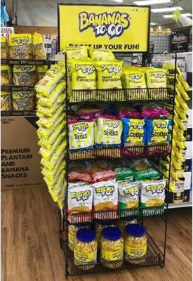 53" H X 24" W - Four-Shelf Folding Merchandiser Rack With Clipping Strips