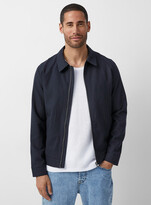 Thumbnail for your product : Jack and Jones Cotton-linen Harrington jacket
