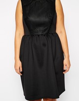 Thumbnail for your product : ASOS CURVE Exclusive Skater Dress With Textured Bodice