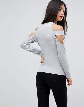 ASOS Petite Top With Tab Detail And High Neck
