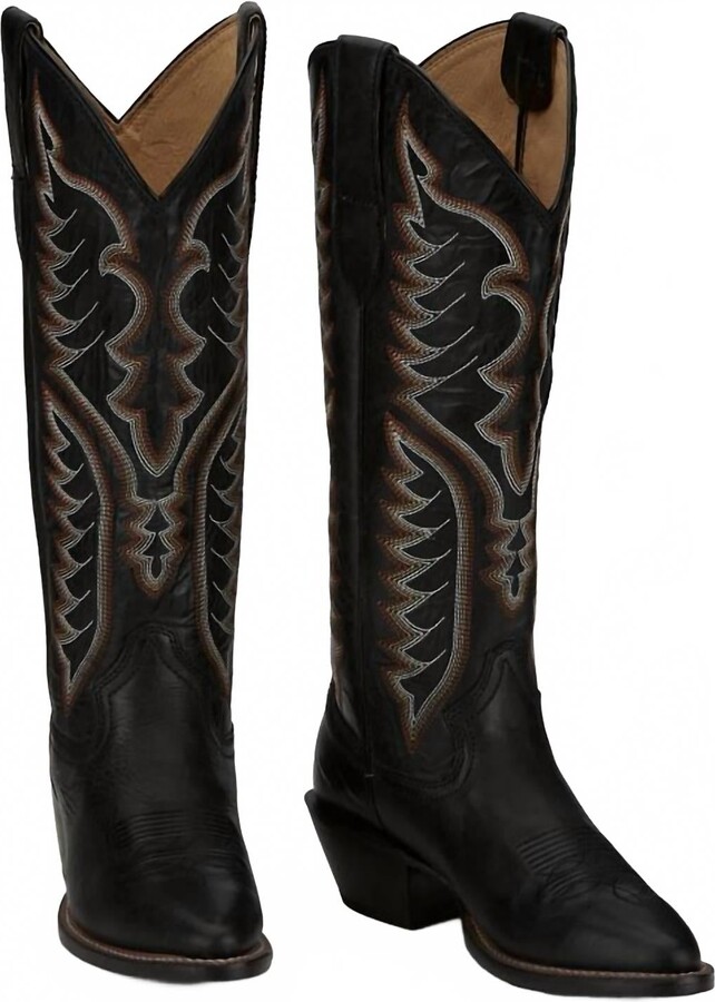 Justin Women's Evelyn Western Boot - Medium In Coal