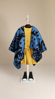 Thumbnail for your product : Burberry Thistle Motif Wool Cashmere Poncho