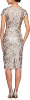 Thumbnail for your product : Alex Evenings Cap Sleeve Sequin Embroidered Sheath Dress