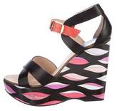 Thumbnail for your product : Emilio Pucci Leather Platform Wedges