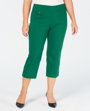 Alfani Plus & Petite Plus Size Tummy-Control Capri Pants, Created for Macy's