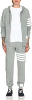 Thumbnail for your product : Thom Browne Raglan Cotton Full Zip Hoodie