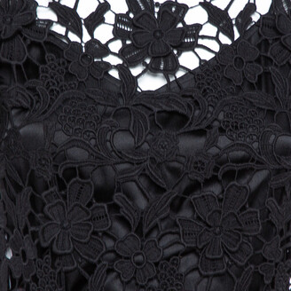 Dolce & Gabbana Black Guipure Lace Sheath Dress M