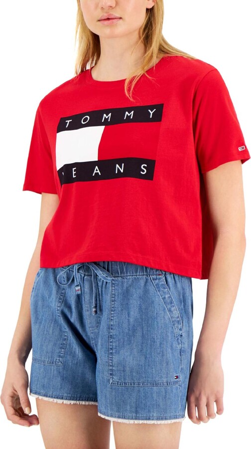 Tommy Hilfiger Women's Red Shirts | ShopStyle