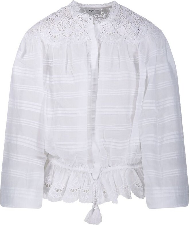 Etoile Isabel Marant Polly Lace Trim Shirt