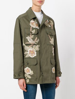 Thumbnail for your product : Valentino floral detail military coat