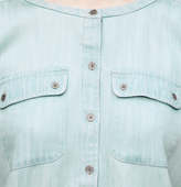 Thumbnail for your product : LOFT Collarless Chambray Softened Shirt