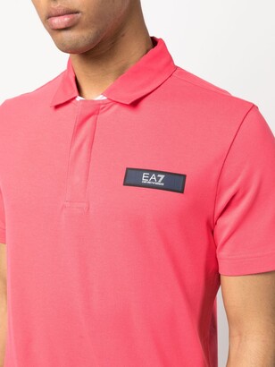 EA7 Emporio Armani Logo-Patch Cotton Polo Shirt
