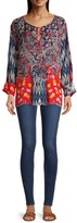 Thumbnail for your product : Johnny Was Lunamo Ingrid Tie-Neck Blouse