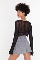 Thumbnail for your product : Nasty Gal Womens Walk in the Park Gingham High-Waisted Shorts - Black - 10
