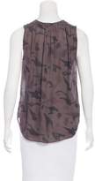 Thumbnail for your product : L'Agence Ruffle-Accented Printed Top