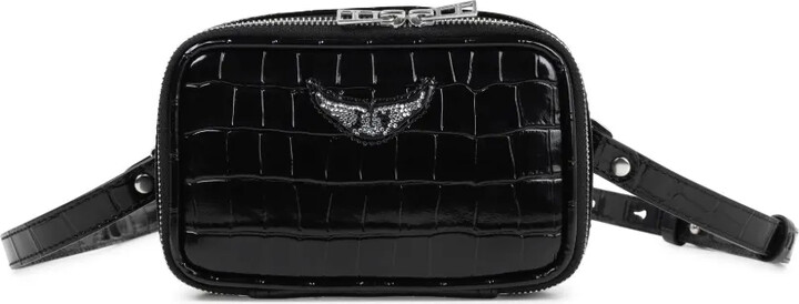 Wings-embellished shoulder bag