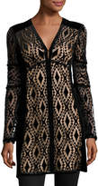 Thumbnail for your product : Nanette Lepore Long-Sleeve Velvet Lace Tunic, Black
