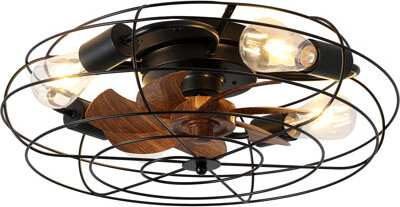 Bella Depot Trendy 19.7 in. Industrial Reversible Ceiling Fan with Light and Remote