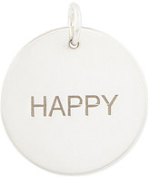 Thumbnail for your product : Anna Lou Silver disk charm HAPPY