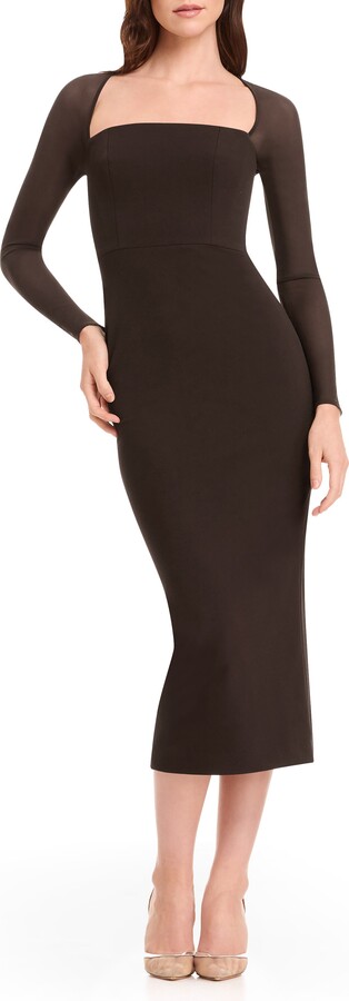 Dress the Population Maxine Long Sleeve Midi Dress