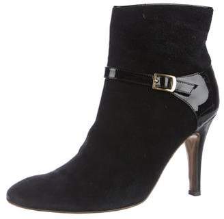 Roberto Cavalli Suede Pointed-Toe Ankle Boots