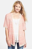 Thumbnail for your product : Blu Pepper Geo Print Open Cardigan (Juniors)