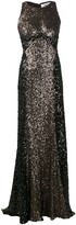 Thumbnail for your product : Badgley Mischka Color Blocked Sequin Gown
