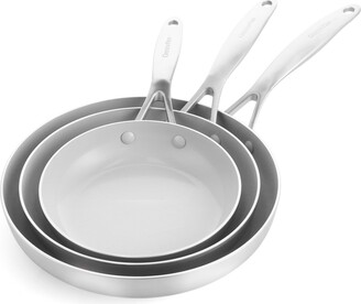 Greenpan Gp5 Stainless Steel 5-ply Healthy Ceramic Nonstick 8 Frying Pan  With Lid, Pfas-free : Target