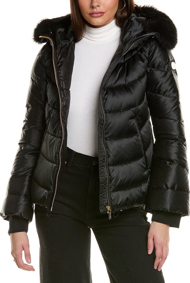 Gorski Apres-Ski Quilted Puffer Jacket w/ Detachable Fox-Fur Hood