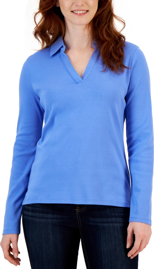 Charter Club Macys Long Sleeve Tops Charter Club Women's Pima