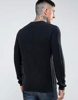 Thumbnail for your product : Farah Shirland Slim Fit Textured Jumper In Black