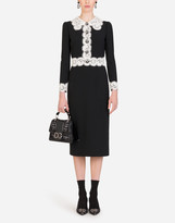 Thumbnail for your product : Dolce & Gabbana Cady Mini Dress With Lace Detailing