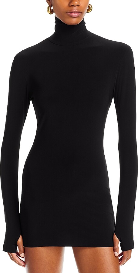 Norma Kamali Long Sleeve Turtleneck Pickleball Dress