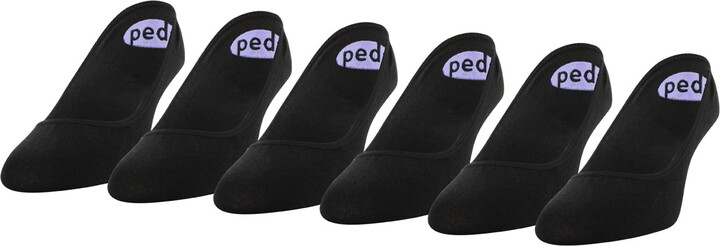 Peds Women’s Lightweight Low Cut Liner Socks with Seamless Toe, Shoe Sizes 5-10 and 8-12, 6 Pairs