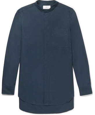 Mr P. Grandad-Collar Cotton-Poplin Shirt