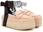 Miu Miu Leather platform loafers 
