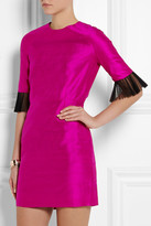 Thumbnail for your product : House of Holland Grace tulle-trimmed silk-shantung mini dress