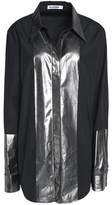 Jil Sander Metallic-Paneled Cotton-Poplin Shirt