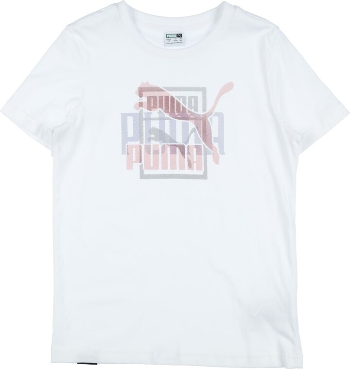 Puma Classics Gen. Graphic Tee B T-shirt White - ShopStyle