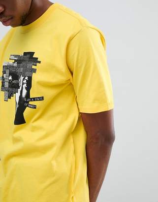 Volcom noa noise head print t-shirt in yellow